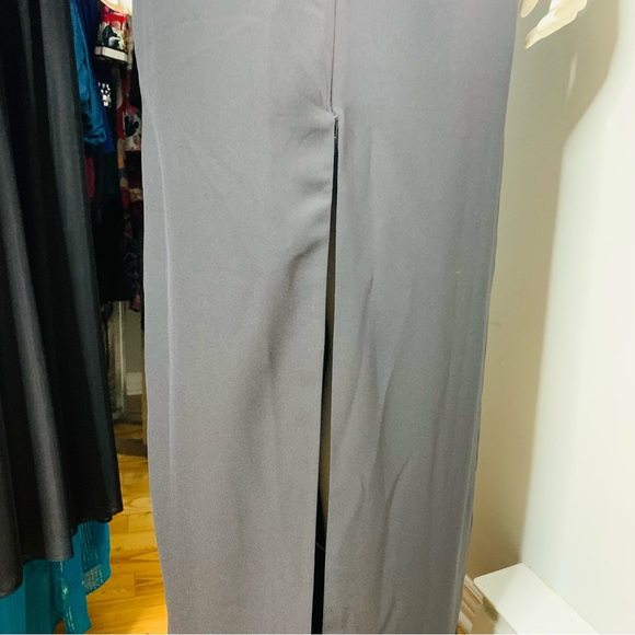 Formal Full Length Dress Gown Black White Beaded New 250$ 8 us Medium - Picture 8 of 11